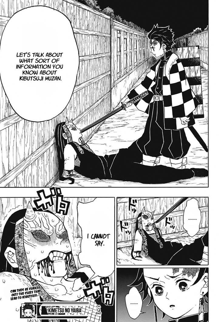 Demon Slayer Manga Chapter 12 page 19 - I Can't Tell You