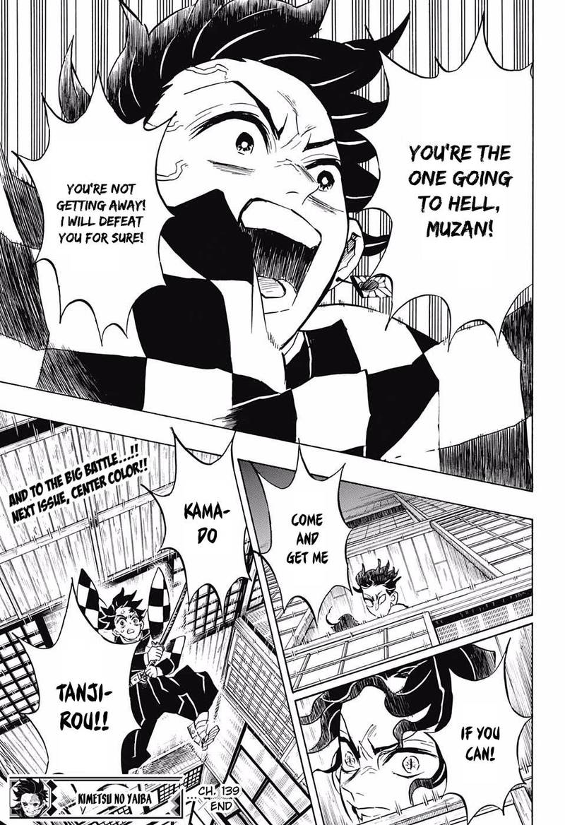 Demon Slayer Manga Chapter 139 page 18 - Falling