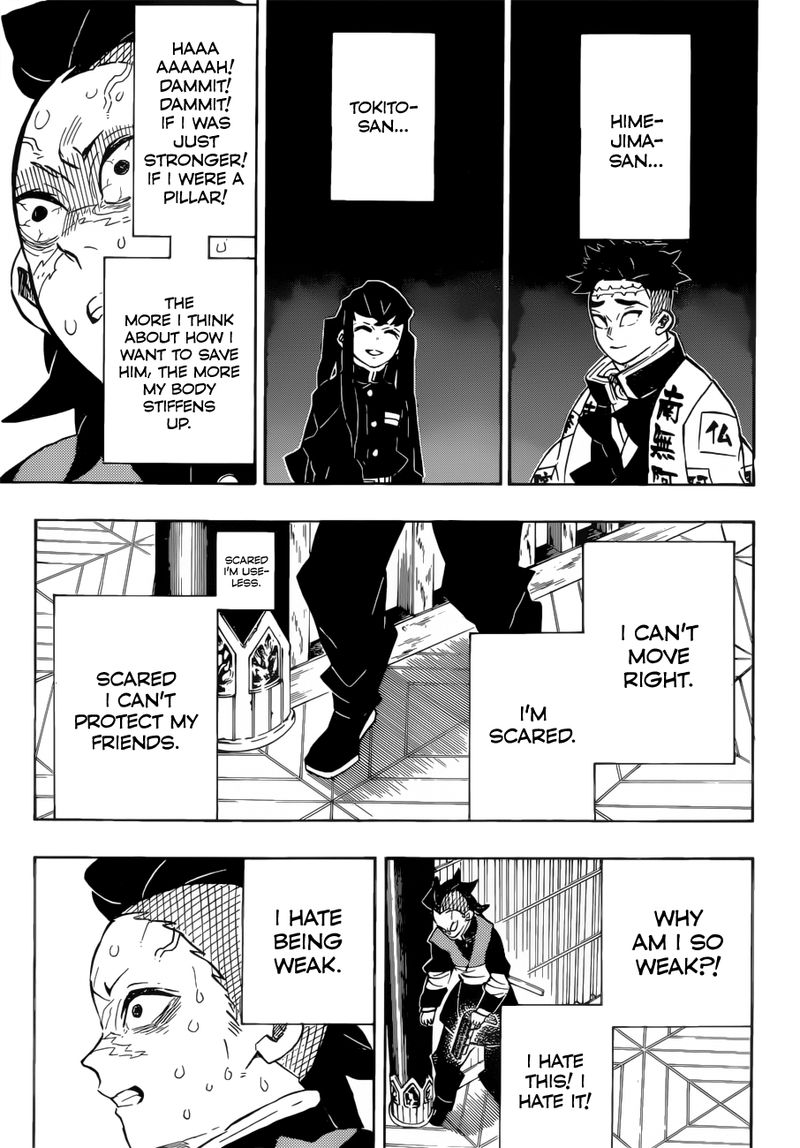 Demon Slayer Manga Chapter 172 page 15 - A Weakling's Potential
