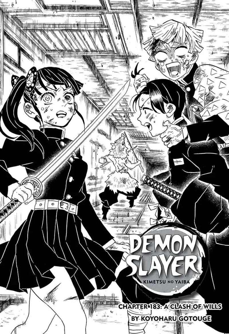 Demon Slayer Manga Chapter 183 page 1 - A Clash of Wills