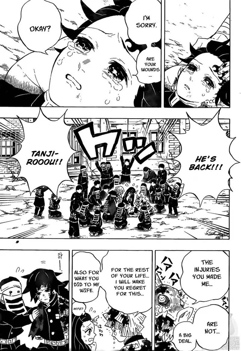 Demon Slayer Manga Chapter 203 page 16 - Voices of Encouragement