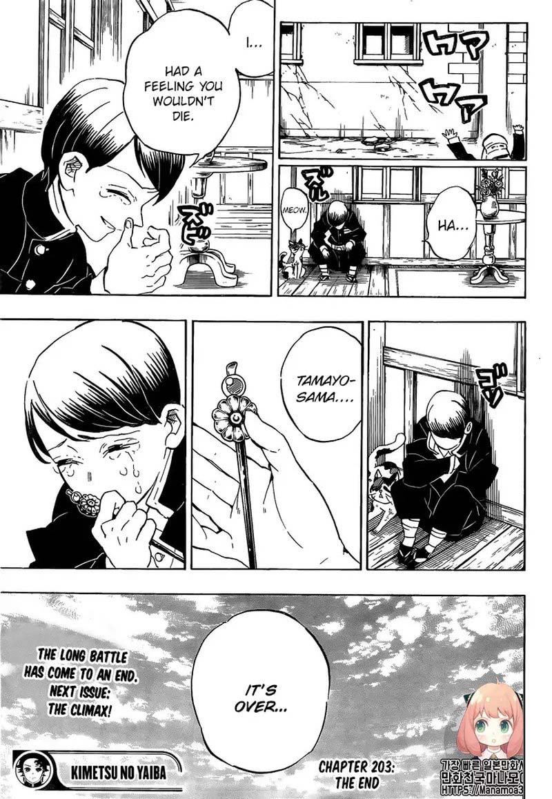 Demon Slayer Manga Chapter 203 page 18 - Voices of Encouragement