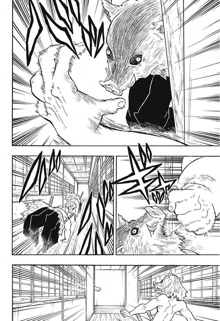 Demon Slayer Manga Chapter 23 page 14 - The Boar Bares Its Fangs, Zenitsu Sleeps