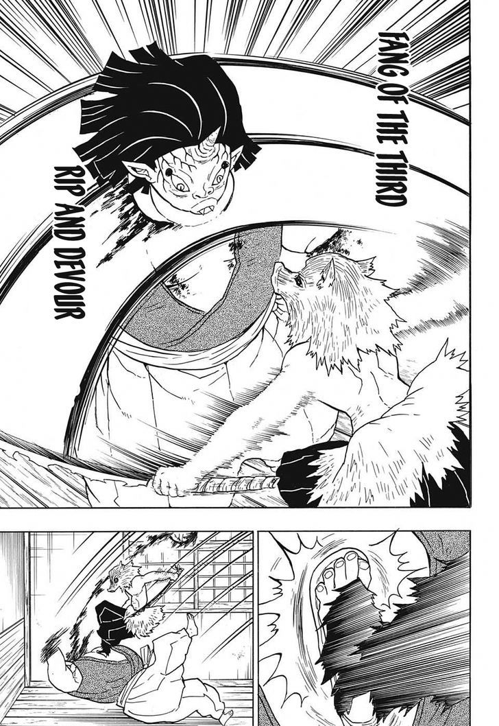 Demon Slayer Manga Chapter 23 page 17 - The Boar Bares Its Fangs, Zenitsu Sleeps