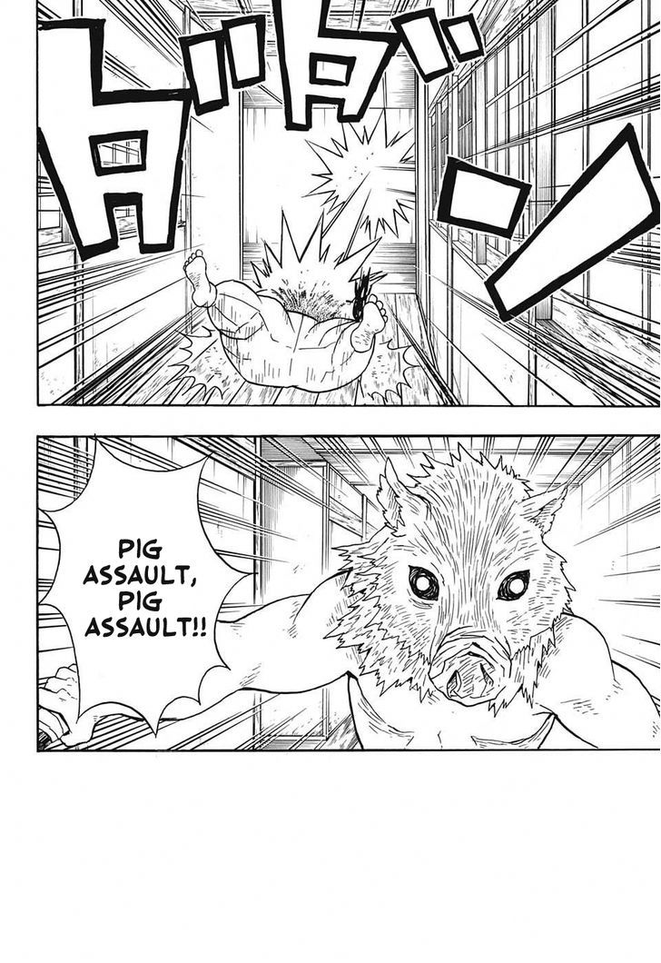 Demon Slayer Manga Chapter 23 page 18 - The Boar Bares Its Fangs, Zenitsu Sleeps