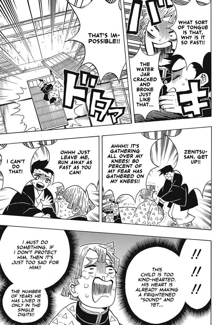 Demon Slayer Manga Chapter 23 page 3 - The Boar Bares Its Fangs, Zenitsu Sleeps