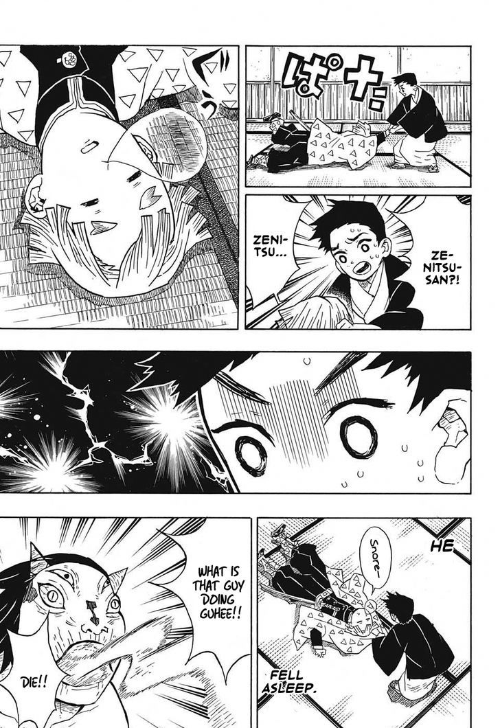 Demon Slayer Manga Chapter 23 page 5 - The Boar Bares Its Fangs, Zenitsu Sleeps