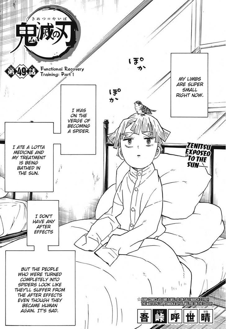 Demon Slayer Manga Chapter 49 page 1 - Rehabilitation Training, Part 1