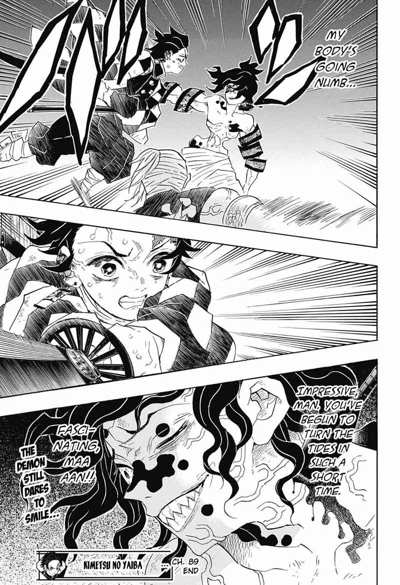 Demon Slayer Manga Chapter 89 page 19 - A Close Fight
