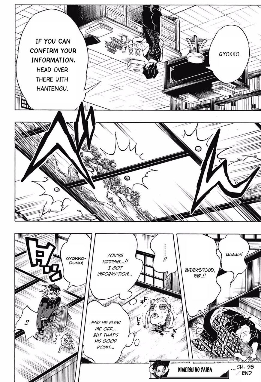 Demon Slayer Manga Chapter 98 page 18 - The Upper Ranks Gather